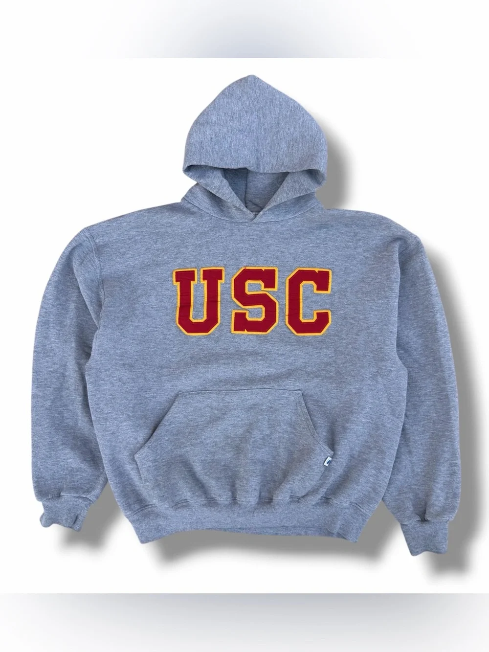 Vintage Y2K Russell Athletic USC Trojans Gray Pullover Hoodie Size Large - Picture 1 of 7